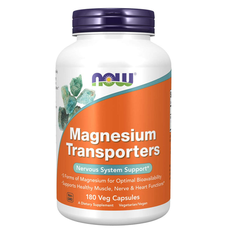 NOW Foods Magnesium Transporters 180 Veg Capsules - DailyVita