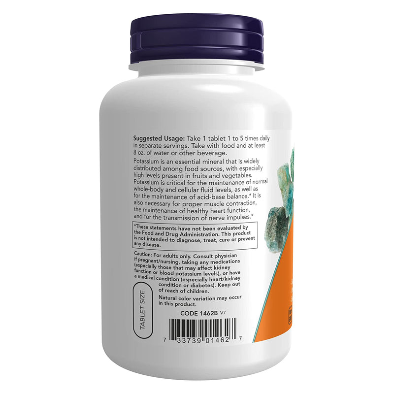 NOW Foods Potassium Gluconate 99 mg Vegetarian 250 Tablets - DailyVita