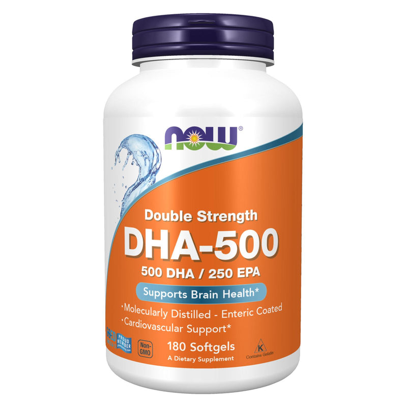 NOW Foods DHA-500 Double Strength 180 Softgels - DailyVita