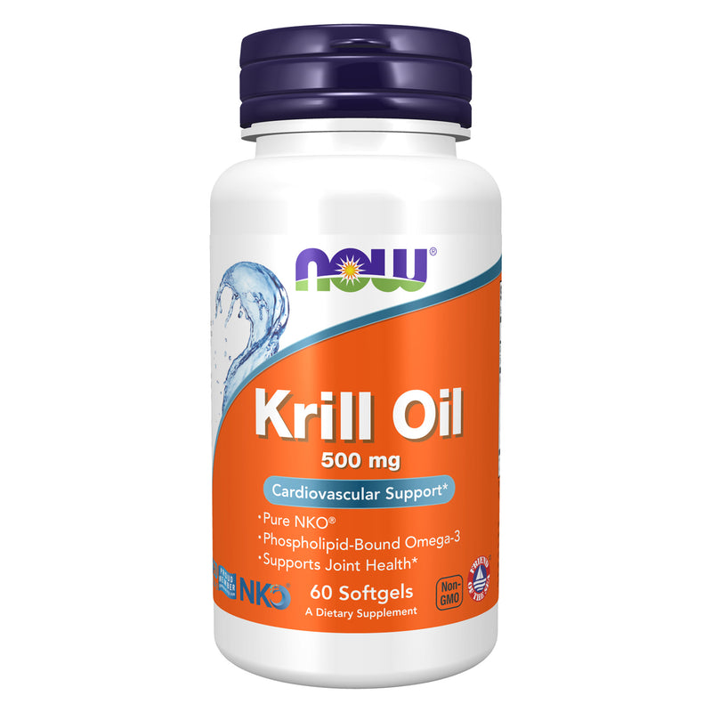 NOW Foods Krill Oil 500 mg 60 Softgels - DailyVita