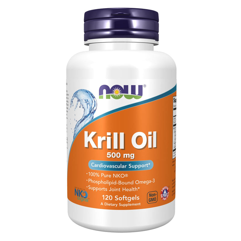 NOW Foods Krill Oil 500 mg 120 Softgels - DailyVita