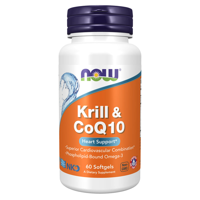 NOW Foods Krill & CoQ10 60 Softgels - DailyVita