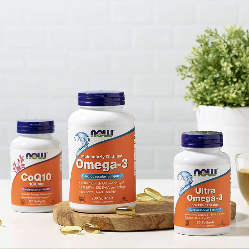 NOW Foods Omega-3 Molecularly Distilled 500 Softgels - DailyVita
