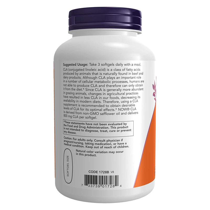 NOW Foods CLA (Conjugated Linoleic Acid) 800 mg 180 Softgels - DailyVita