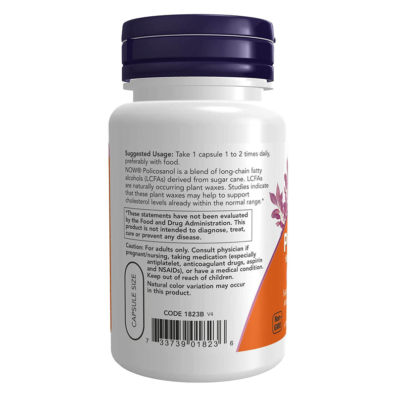 NOW Foods Policosanol 10 mg 90 Veg Capsules - DailyVita