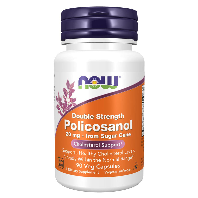 NOW Foods Policosanol Double Strength 20 mg 90 Veg Capsules - DailyVita