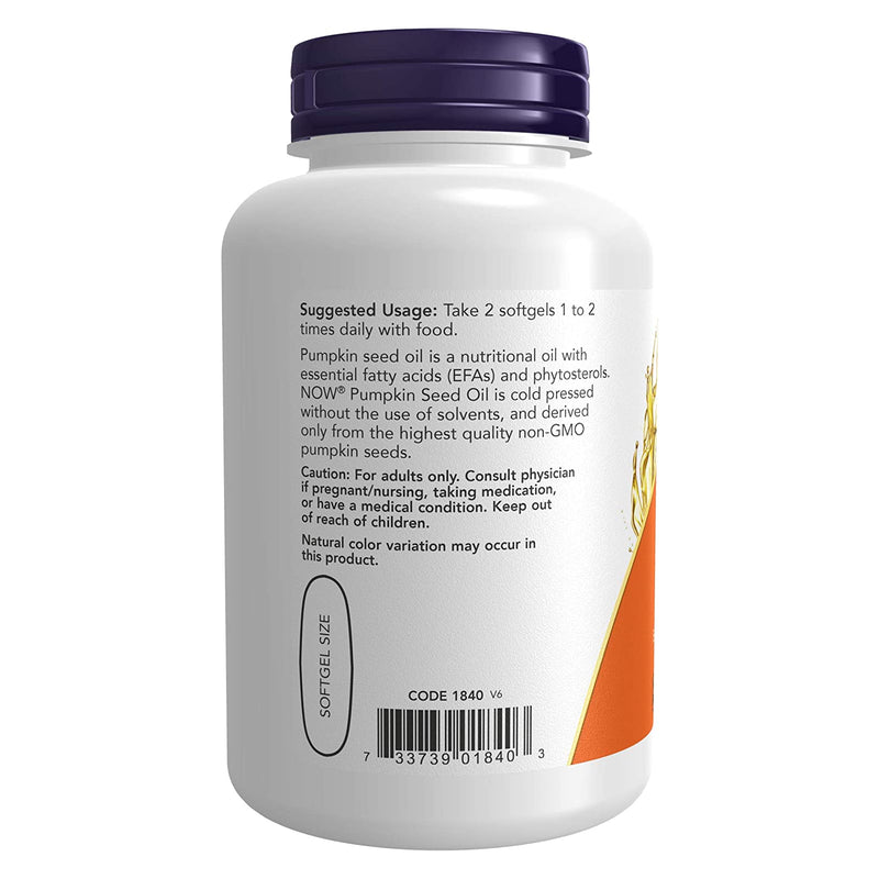 NOW Foods Pumpkin Seed Oil 1000 mg 100 Softgels - DailyVita