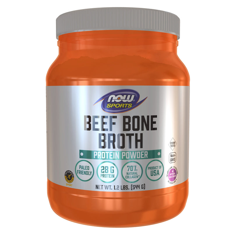 NOW Foods Bone Broth Beef Powder 1.2 Lbs. - DailyVita