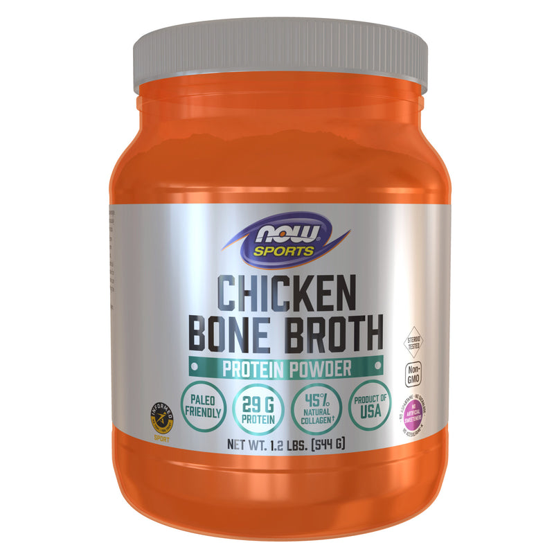 NOW Foods Bone Broth Chicken Powder 1.2 lbs. - DailyVita