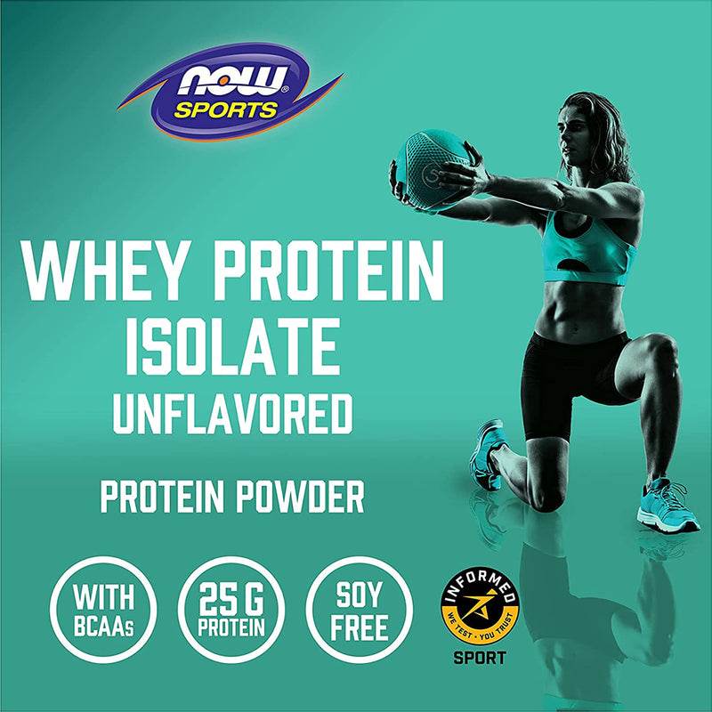 NOW Foods Whey Protein Isolate Unflavored Powder 1.2 lb - DailyVita