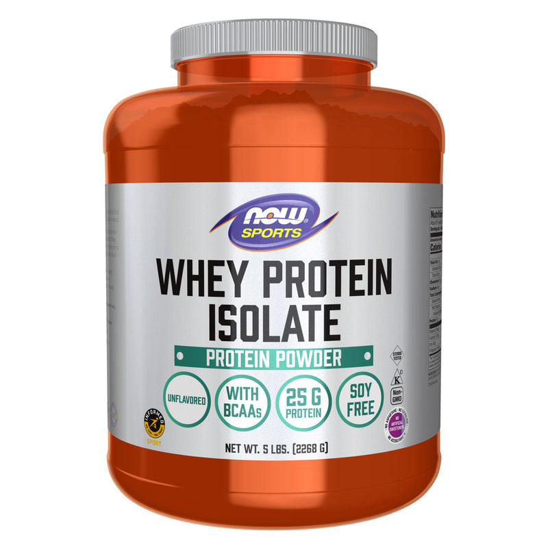 NOW Foods Whey Protein Isolate Unflavored Powder 5 lbs. - DailyVita