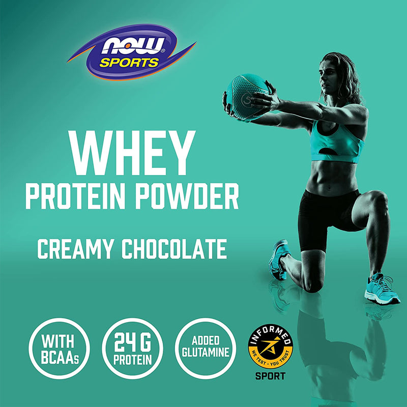 NOW Foods Whey Protein Creamy Chocolate Powder 2 lbs. - DailyVita