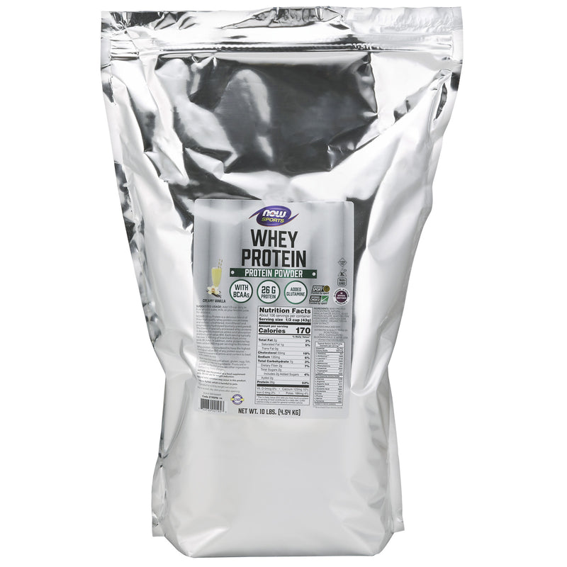 NOW Foods Whey Protein Creamy Vanilla Powder 10 lbs. - DailyVita