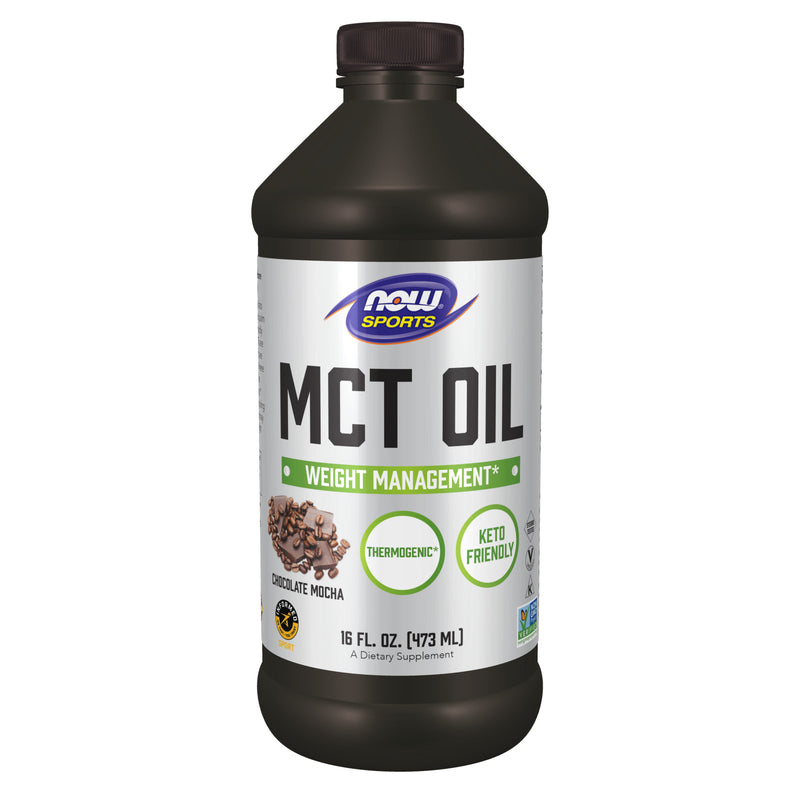 NOW Foods MCT Oil Chocolate Mocha 16 fl oz - DailyVita