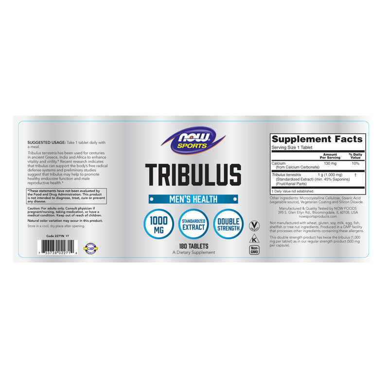 NOW Foods Tribulus 1,000 mg 180 Tablets - DailyVita