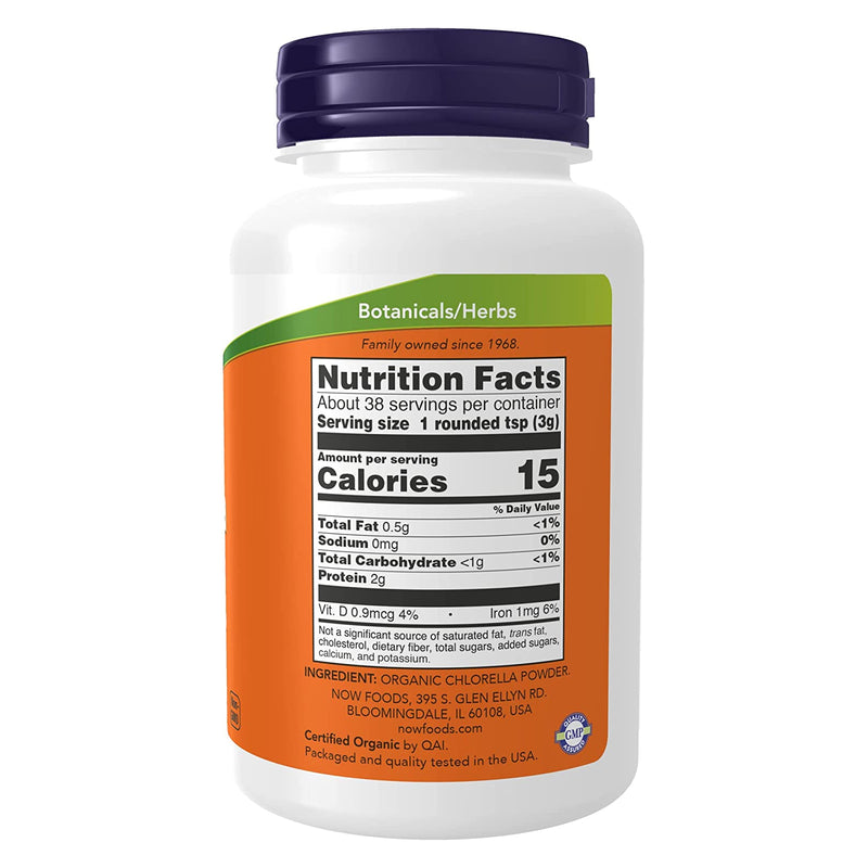 NOW Foods Chlorella Powder Organic 4 oz - DailyVita