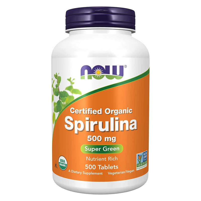 NOW Foods Spirulina 500 mg Organic 500 Tablets - DailyVita