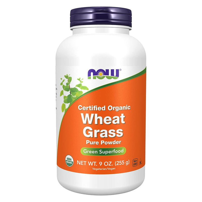 NOW Foods Wheat Grass Powder Organic 9 oz - DailyVita