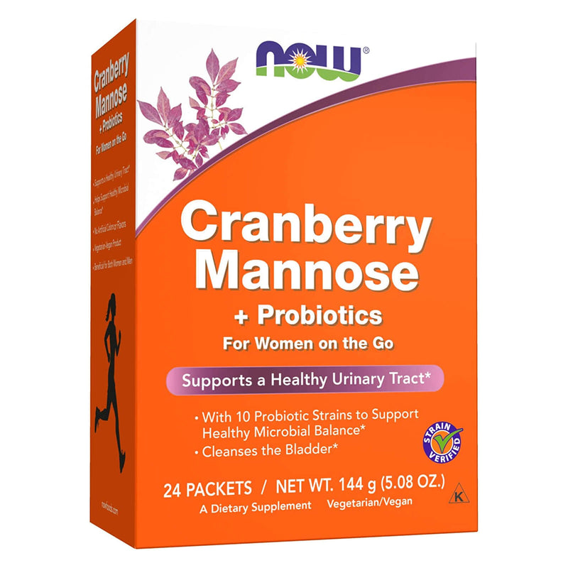 NOW Foods Cranberry Mannose + Probiotics 24 Packets per Box - DailyVita