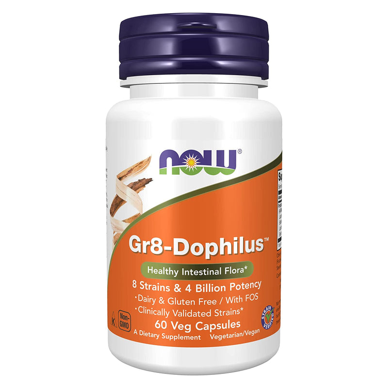 NOW Foods Gr8-Dophilus 60 Veg Capsules - DailyVita