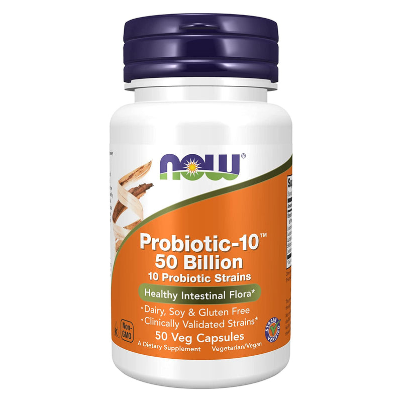 NOW Foods Probiotic-10 50 Billion 50 Veg Capsules - DailyVita