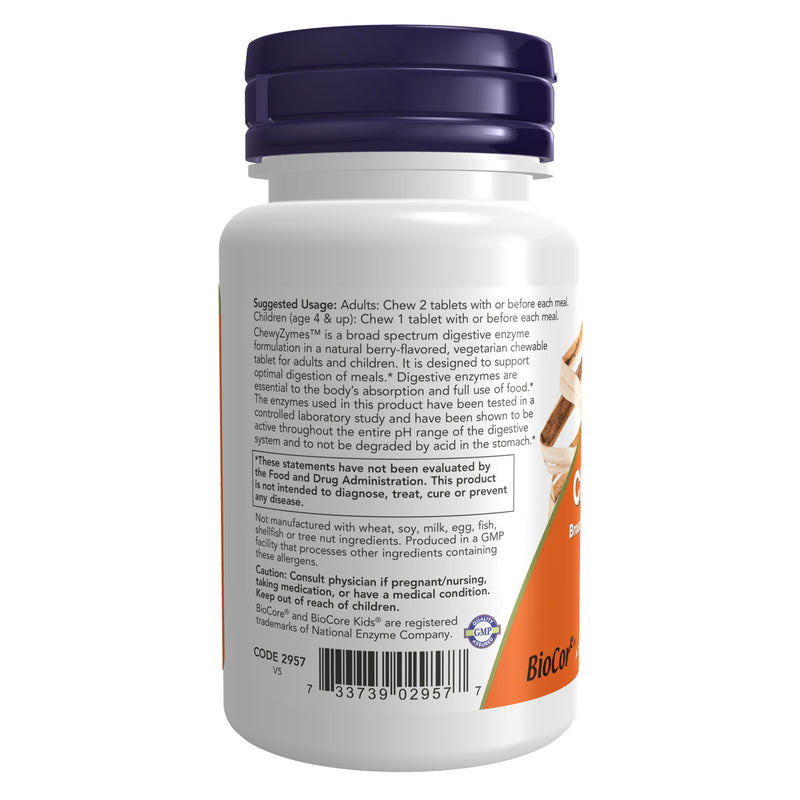 NOW Foods ChewyZymes 90 Chewables - DailyVita