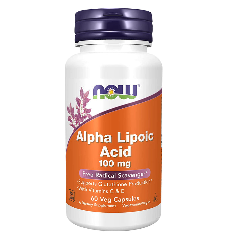NOW Foods Alpha Lipoic Acid 100 mg 60 Veg Capsules - DailyVita