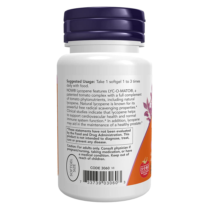 NOW Foods Lycopene 10 mg 60 Softgels - DailyVita