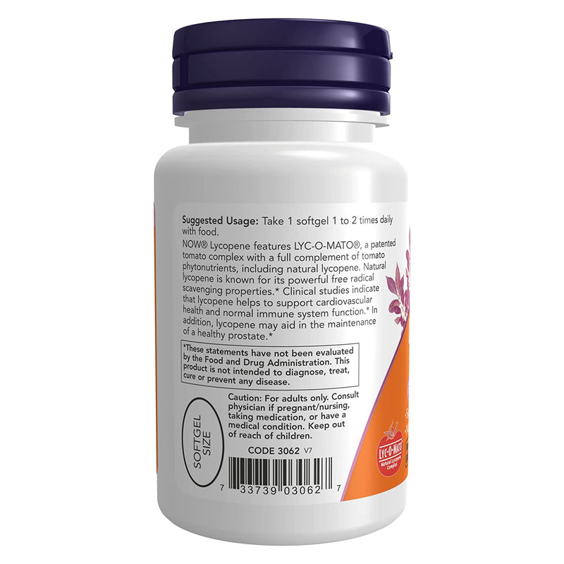NOW Foods Lycopene 20 mg 50 Softgels - DailyVita