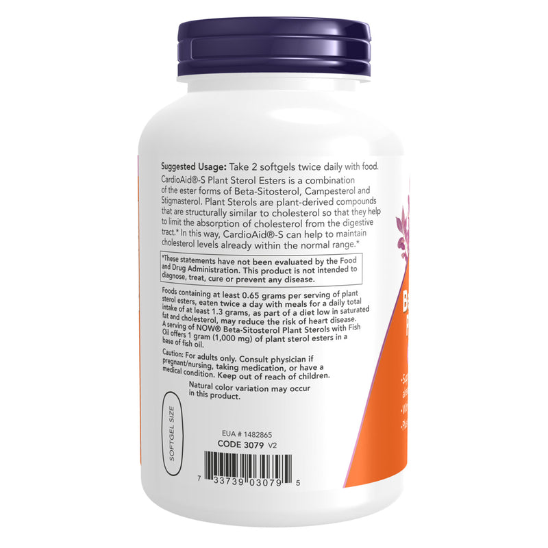 NOW Foods Beta-Sitosterol Plant Sterols 180 Softgels - DailyVita