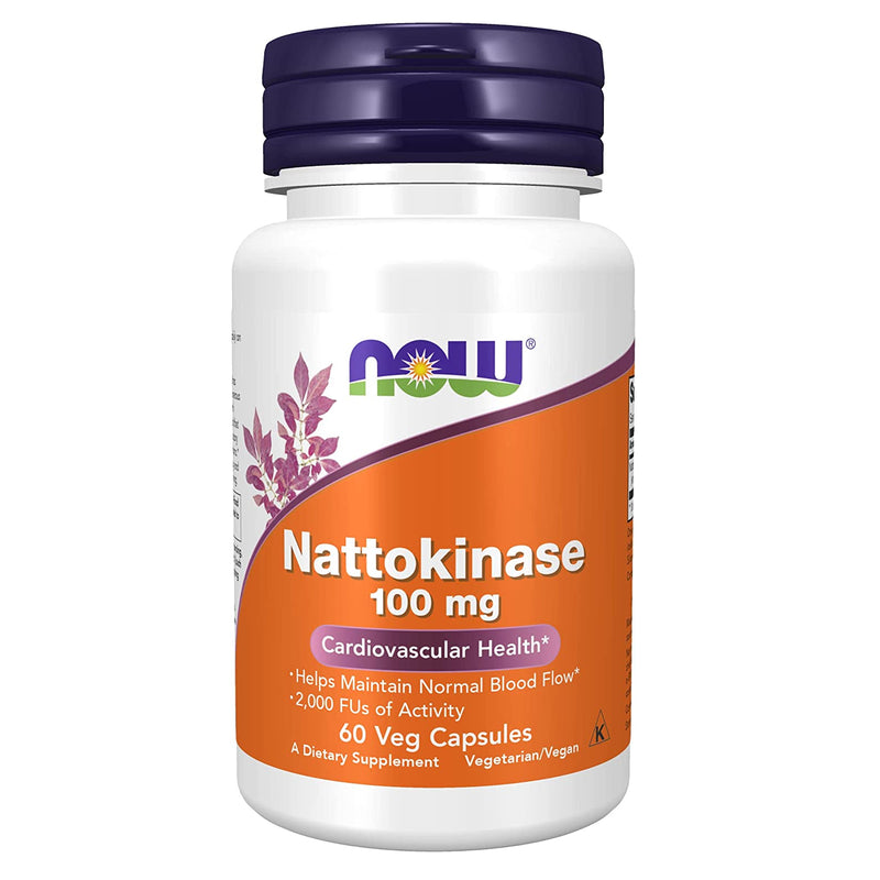 NOW Foods Nattokinase 100 mg 60 Veg Capsules - DailyVita