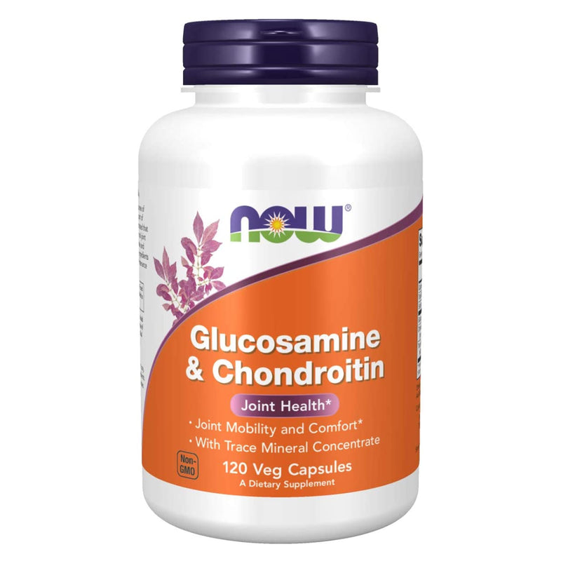 NOW Foods Glucosamine & Chondroitin with Trace Minerals 120 Veg Capsules - DailyVita
