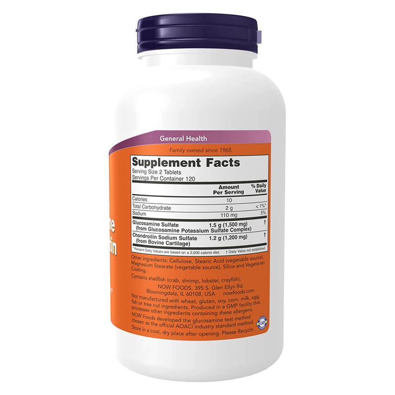 NOW Foods Glucosamine & Chondroitin Extra Strength 240 Tablets - DailyVita