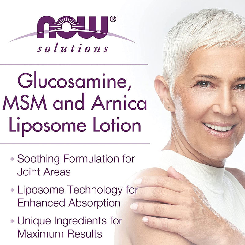 NOW Foods Glucosamine MSM & Arnica Liposome Lotion 8 fl oz - DailyVita