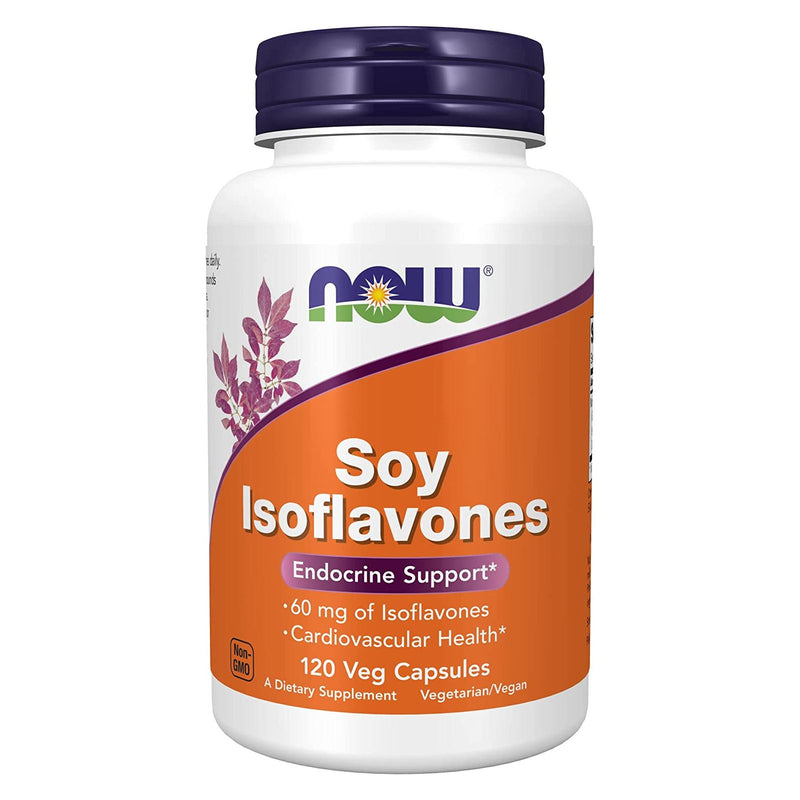 NOW Foods Soy Isoflavones 60 mg 120 Veg Capsules - DailyVita