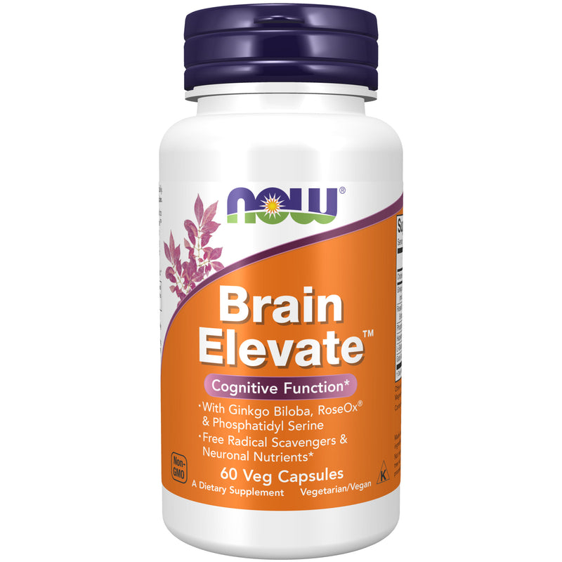 NOW Foods Brain Elevate 60 Veg Capsules - DailyVita
