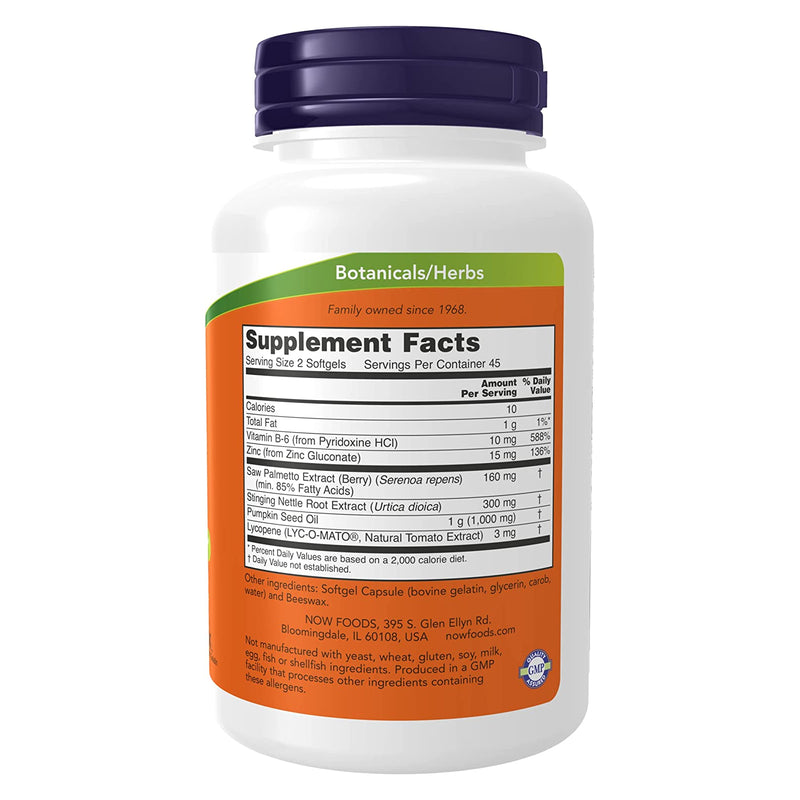 NOW Foods Prostate Support 90 Softgels - DailyVita