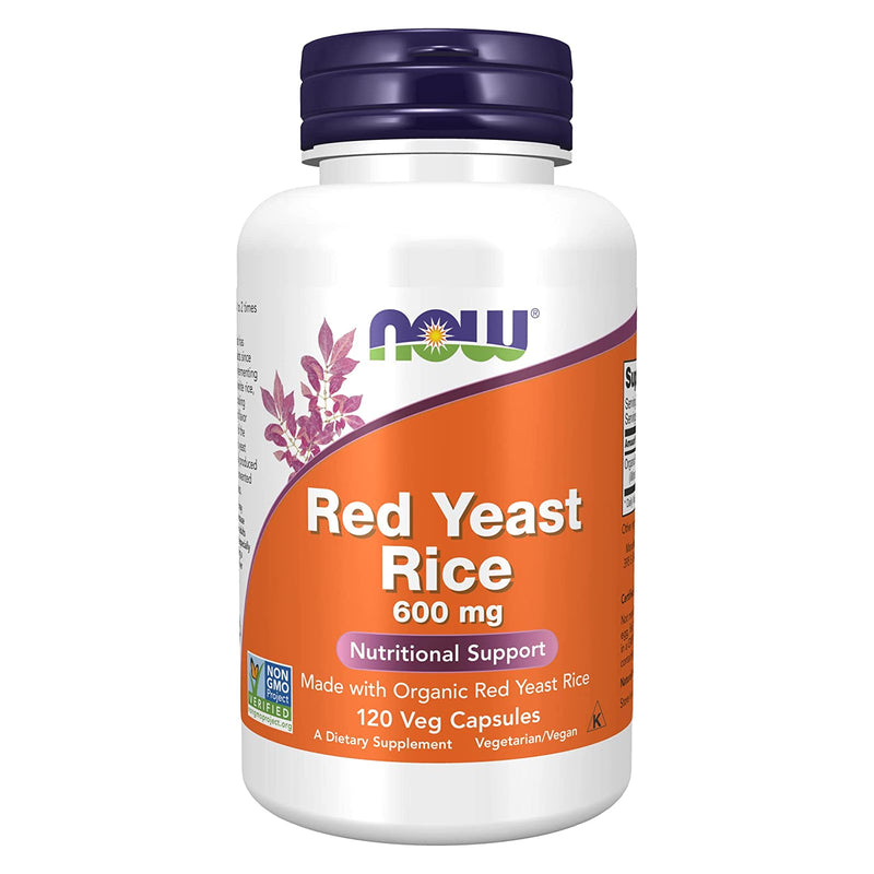 NOW Foods Red Yeast Rice 600 mg 120 Veg Capsules - DailyVita