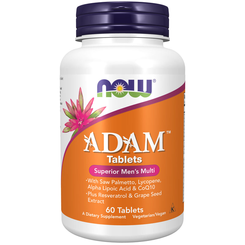 NOW Foods ADAM Men's Multiple Vitamin 60 Tablets - DailyVita