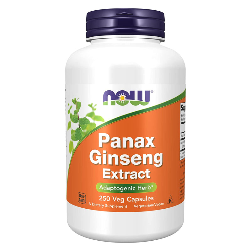 NOW Foods Panax Ginseng Extract 250 Veg Capsules - DailyVita