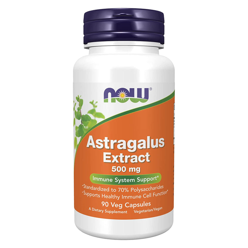 NOW Foods Astragalus Extract 500 mg 90 Veg Capsules - DailyVita
