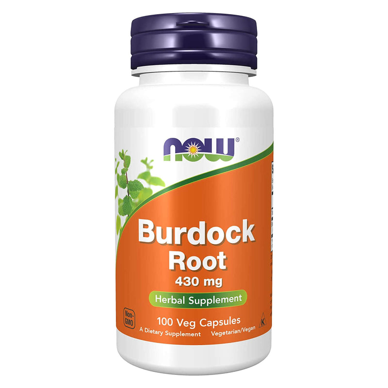 NOW Foods Burdock Root 430 mg 100 Veg Capsules - DailyVita