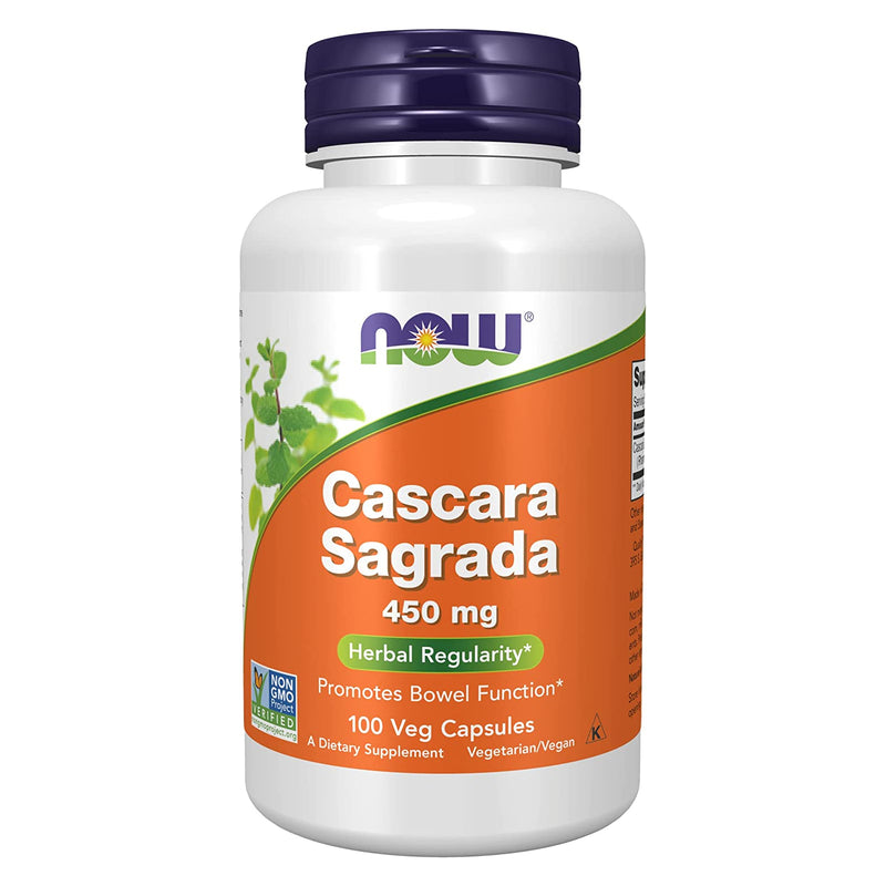 NOW Foods Cascara Sagrada 450 mg 100 Veg Capsules - DailyVita