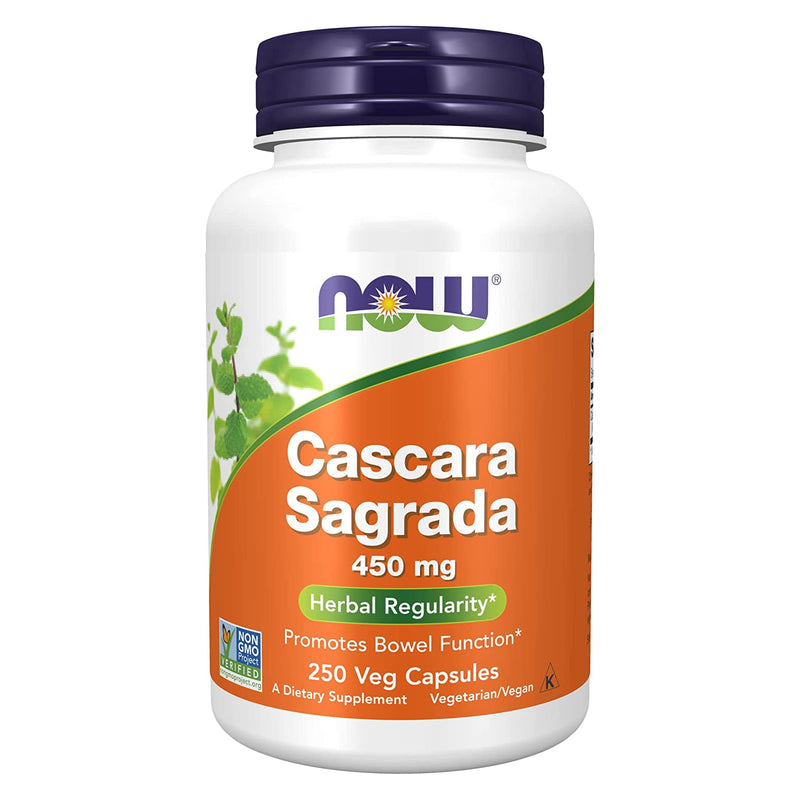 NOW Foods Cascara Sagrada 450 mg 250 Veg Capsules - DailyVita