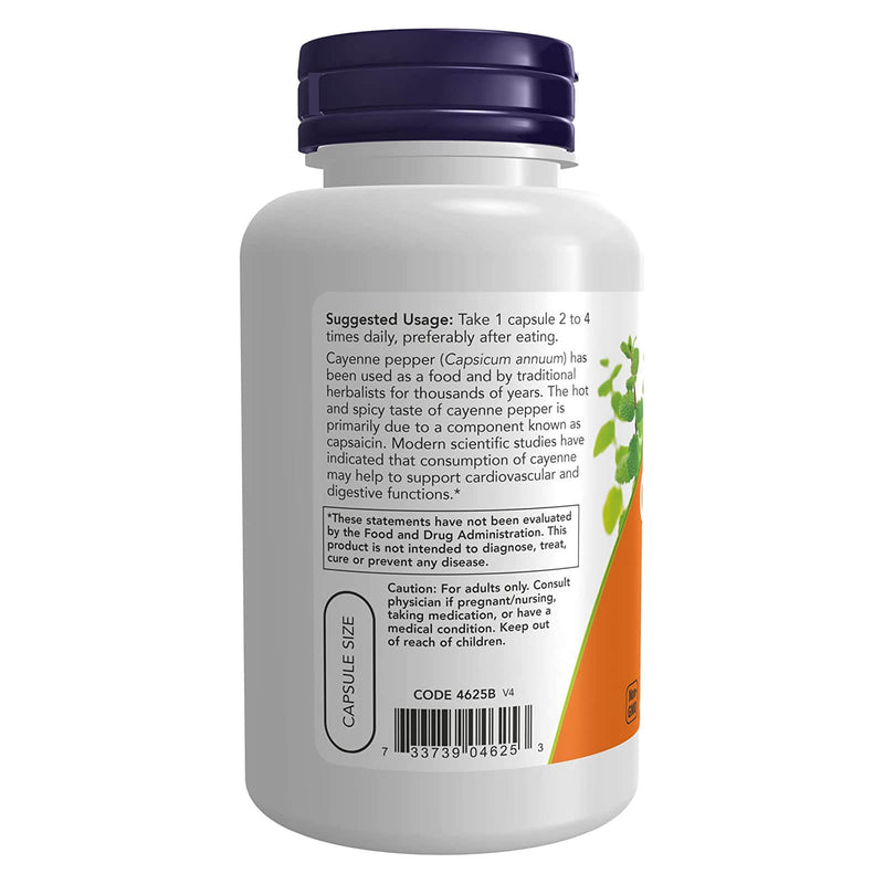 NOW Foods Cayenne 500 mg 100 Veg Capsules - DailyVita