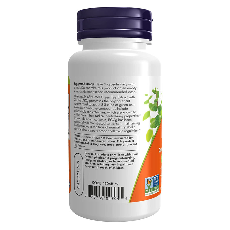 NOW Foods EGCg Green Tea Extract 400 mg 90 Veg Capsules - DailyVita