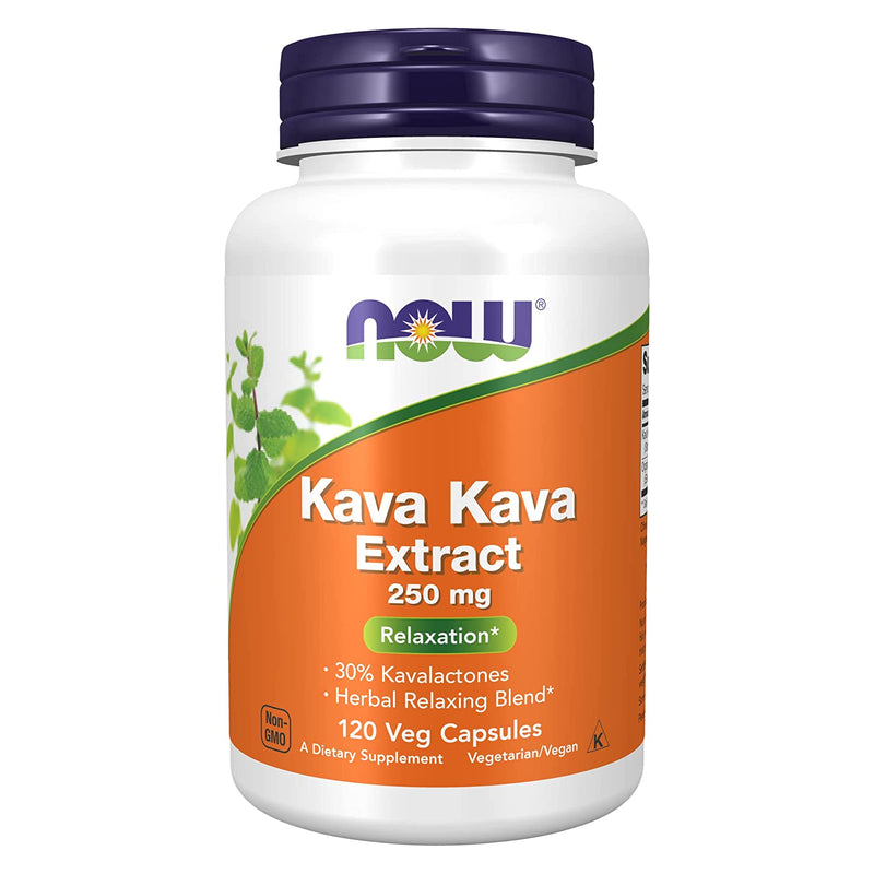NOW Foods Kava Kava Extract 250 mg 120 Veg Capsules - DailyVita