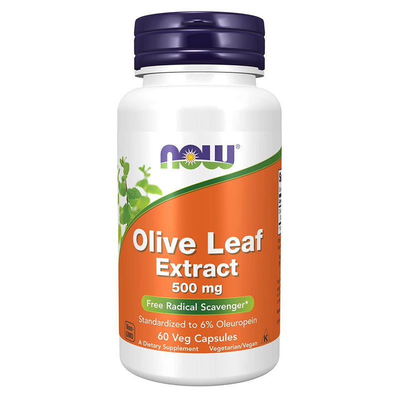 NOW Foods Olive Leaf Extract 500 mg 60 Veg Capsules - DailyVita
