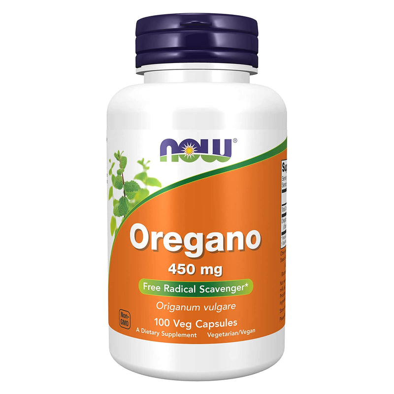NOW Foods Oregano 450 mg 100 Veg Capsules - DailyVita