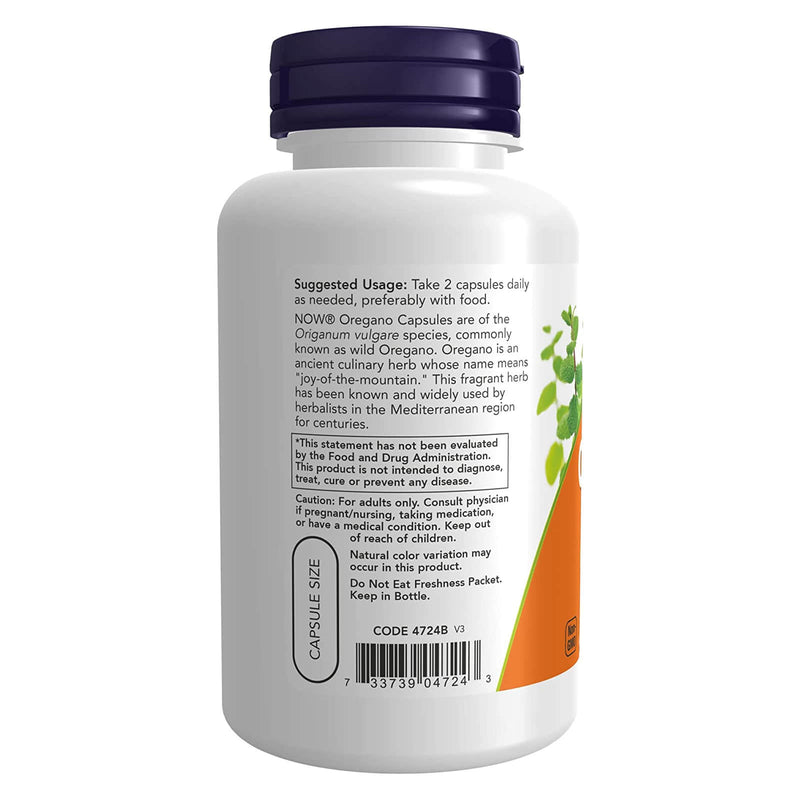 NOW Foods Oregano 450 mg 100 Veg Capsules - DailyVita